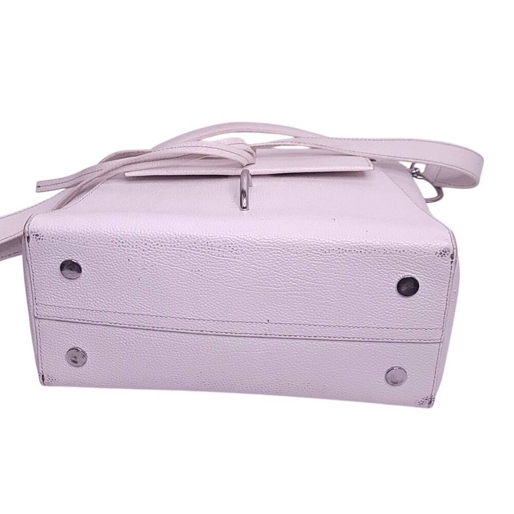 3.1 Lim Philip Lim White Leigh Top Handle Leather Satchel  (White) - Picture 6 of 10